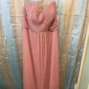 Allure pink shimmer long dress. Worn once for in a wedding.